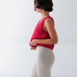 Pullunder Top CHIA in der Farbe cherry. Alpaka Merino Wolle